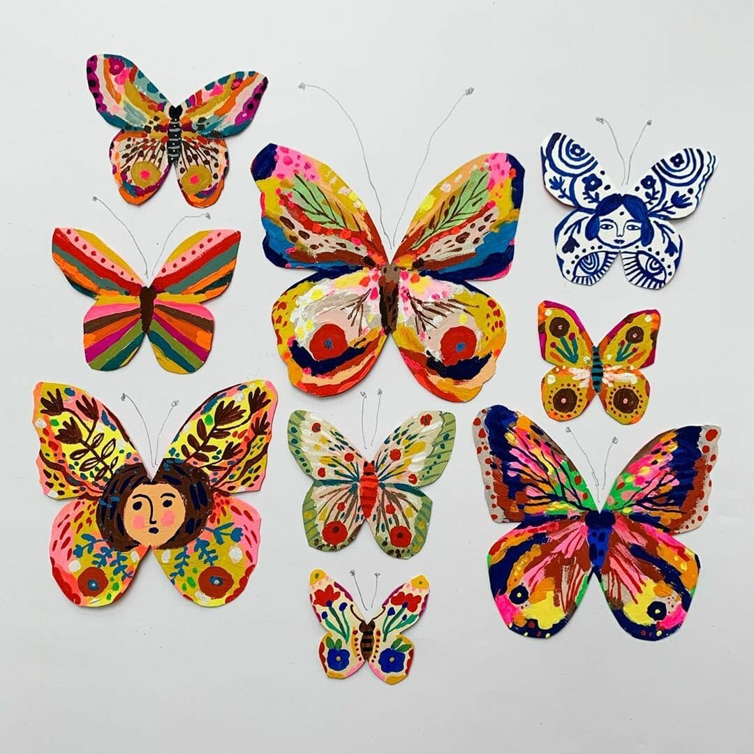 Watercolor Butterflies by Carolyn Gavin