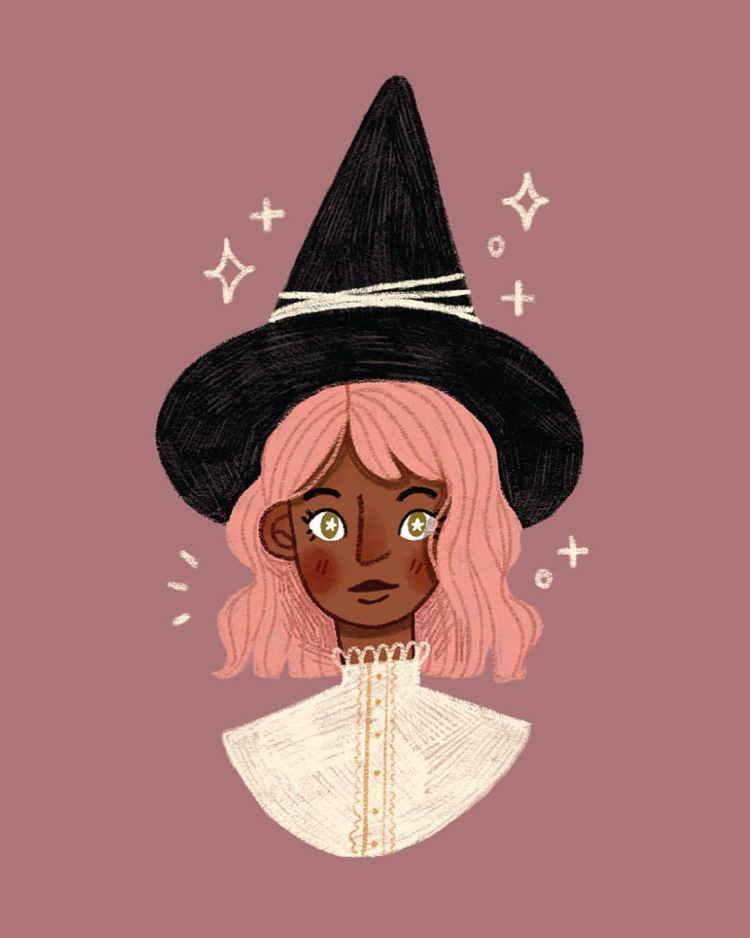witch with pink hair